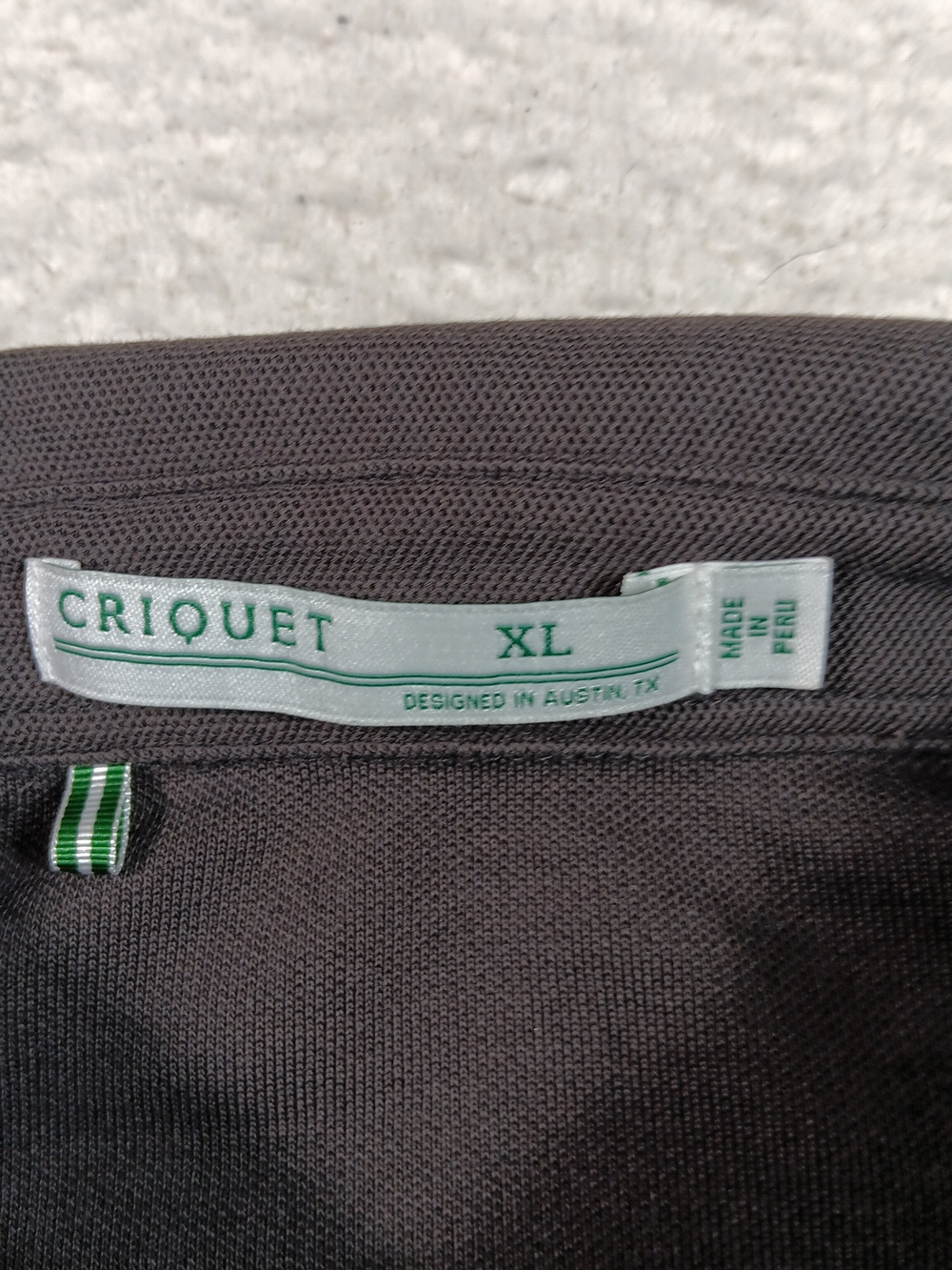 Criquet Shirt Mens XL Gray Long Sleeve Polo Pique Pocket Pima Cotton Golf Office - Picture 2 of 11